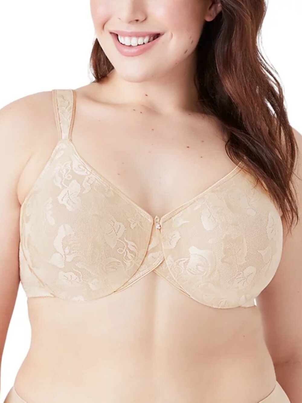 NWOT Wacoal 85567 Awareness Full Coverage Unlined Underwire Bra 34DDD Nude